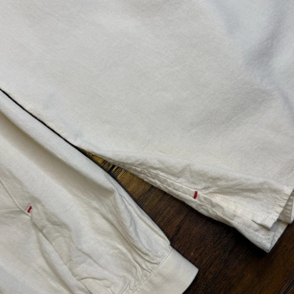 Ines de la Fressange x Uniqlo Ruffle Collar 100% Cotton Button-Up L French Chic - Picture 4 of 16